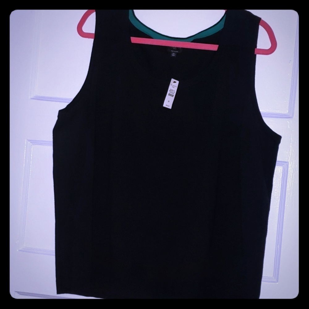 Talbot's Woman pima cotton black tank top NWT